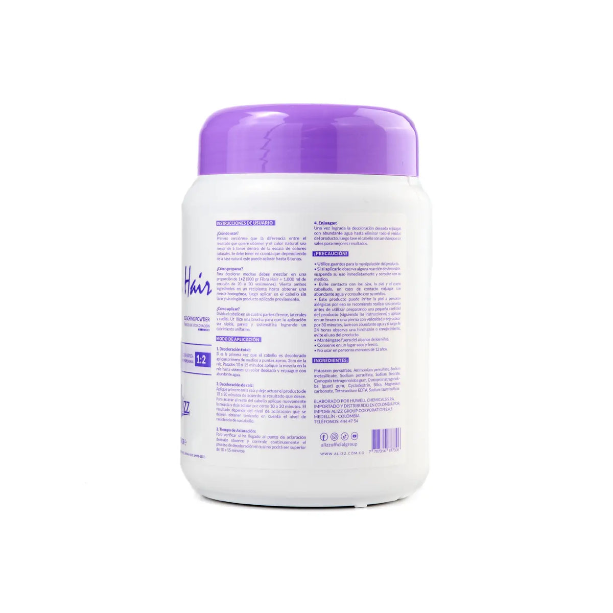 FIBRA HAIR DECOLORANTE EN POLVO 500 GRMS