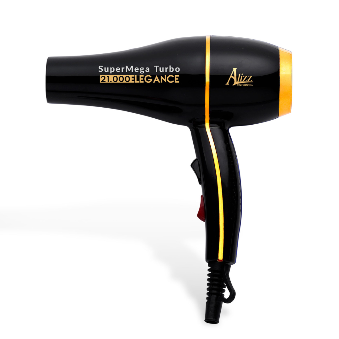 SUPER MEGA TURBO HAIR DRYER 21,000 ELEGANCE GOLD WITH DIFFUSER