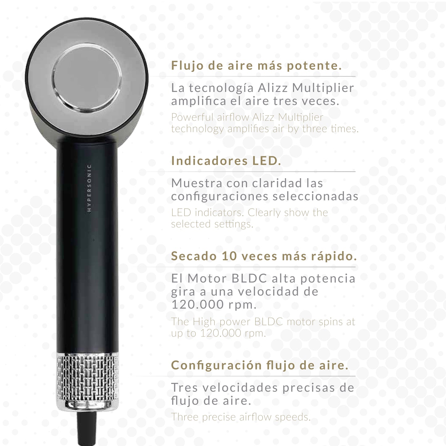 SECADOR A+120.000 HYPERSONIC PLATEADO