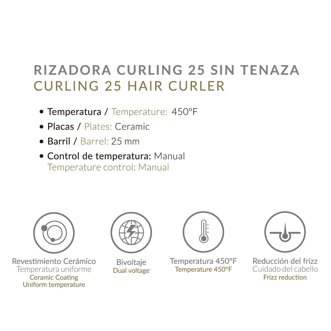 PINZA ALIZZ CURLING 25 ROSA