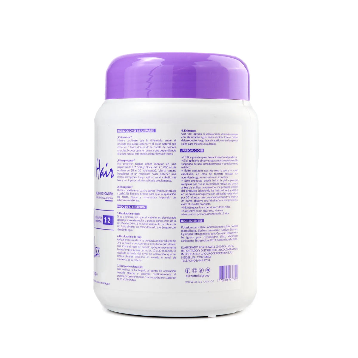 FIBRA HAIR DECOLORANTE EN POLVO 500 GRMS