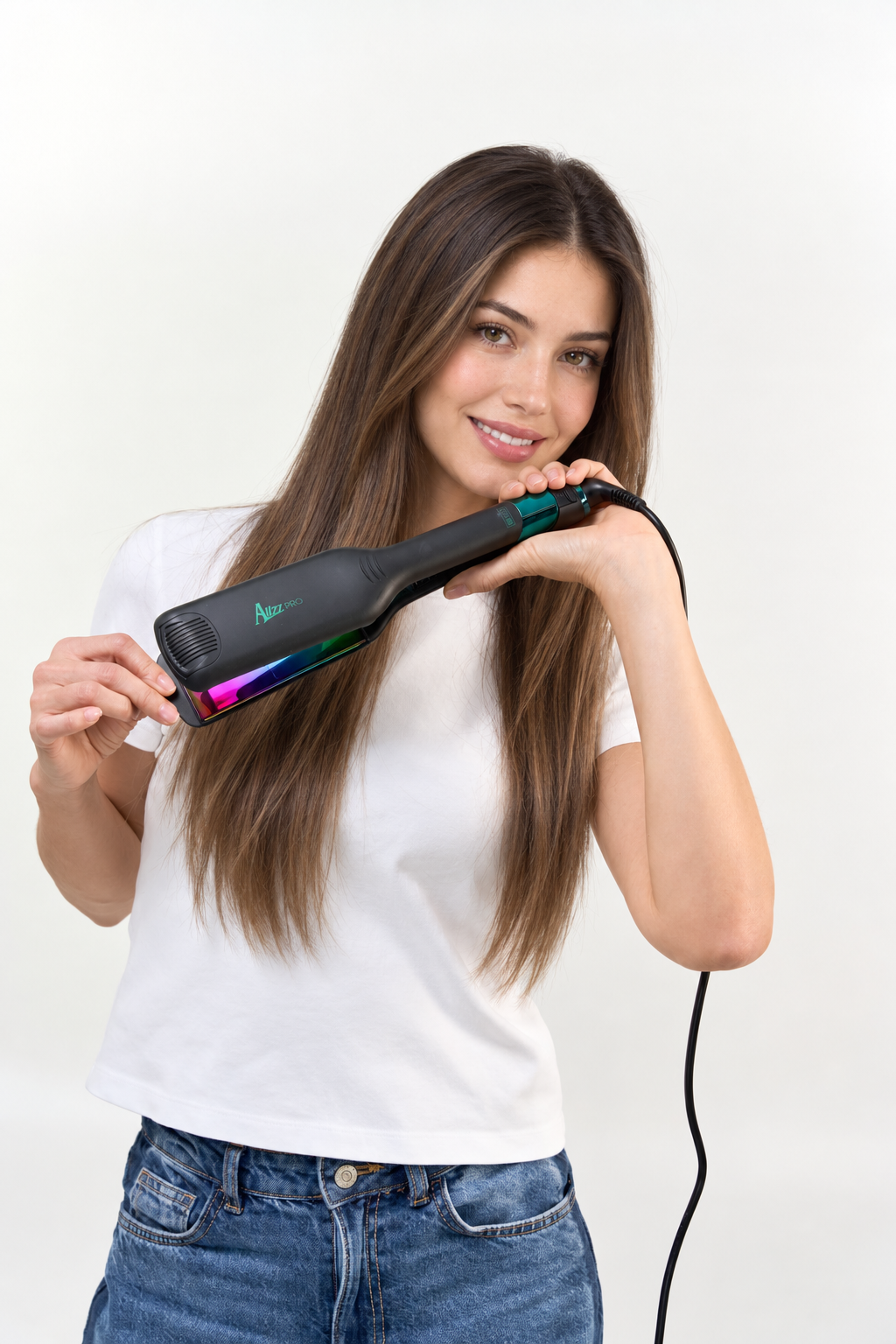PLANCHA ALIZZ PLUS SIZE AURA TITANIUM TECHNOLOGY