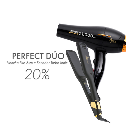 PERFECT DÚO - SECADOR TURBO IONIC + PLANCHA PLUS SIZE