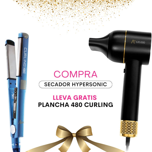 COMBO PROFESSIONAL A+ SECADO ULTRA RÁPIDO Y ANTI FRIZZ DORADO